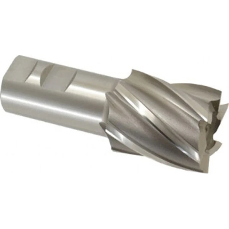 OSG 1-3/4, 2 LOC, 1-1/4 Shank Diam, 4-1/2 OAL, 6 Flute, Cobalt Square End Mill Single End, Uncoated, Spiral Flute, 30...